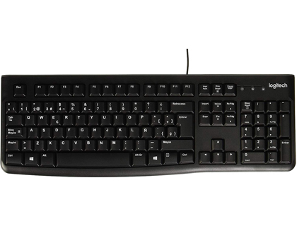 Teclado Logitech K120 USB 2.0 con cable negro